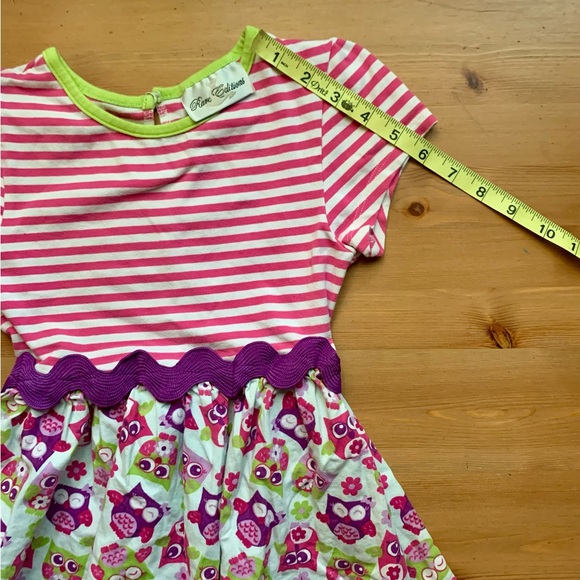 Girls Casual Owl Print Dress - Picture 11 of 14